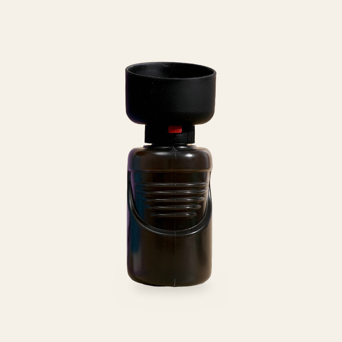 Gourde de voyage pliable 650 ml noire, godet noir